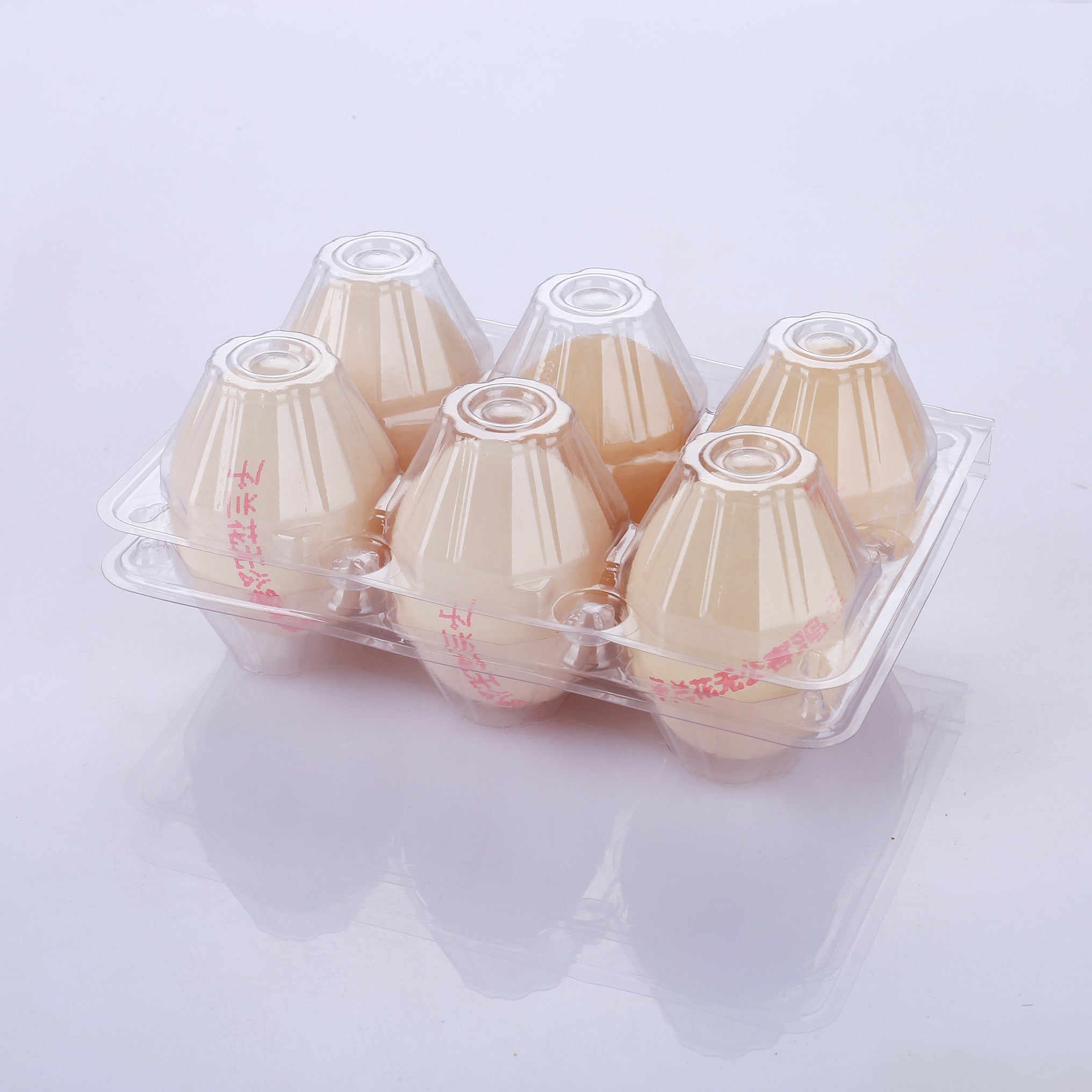 6 plastic egg cartons