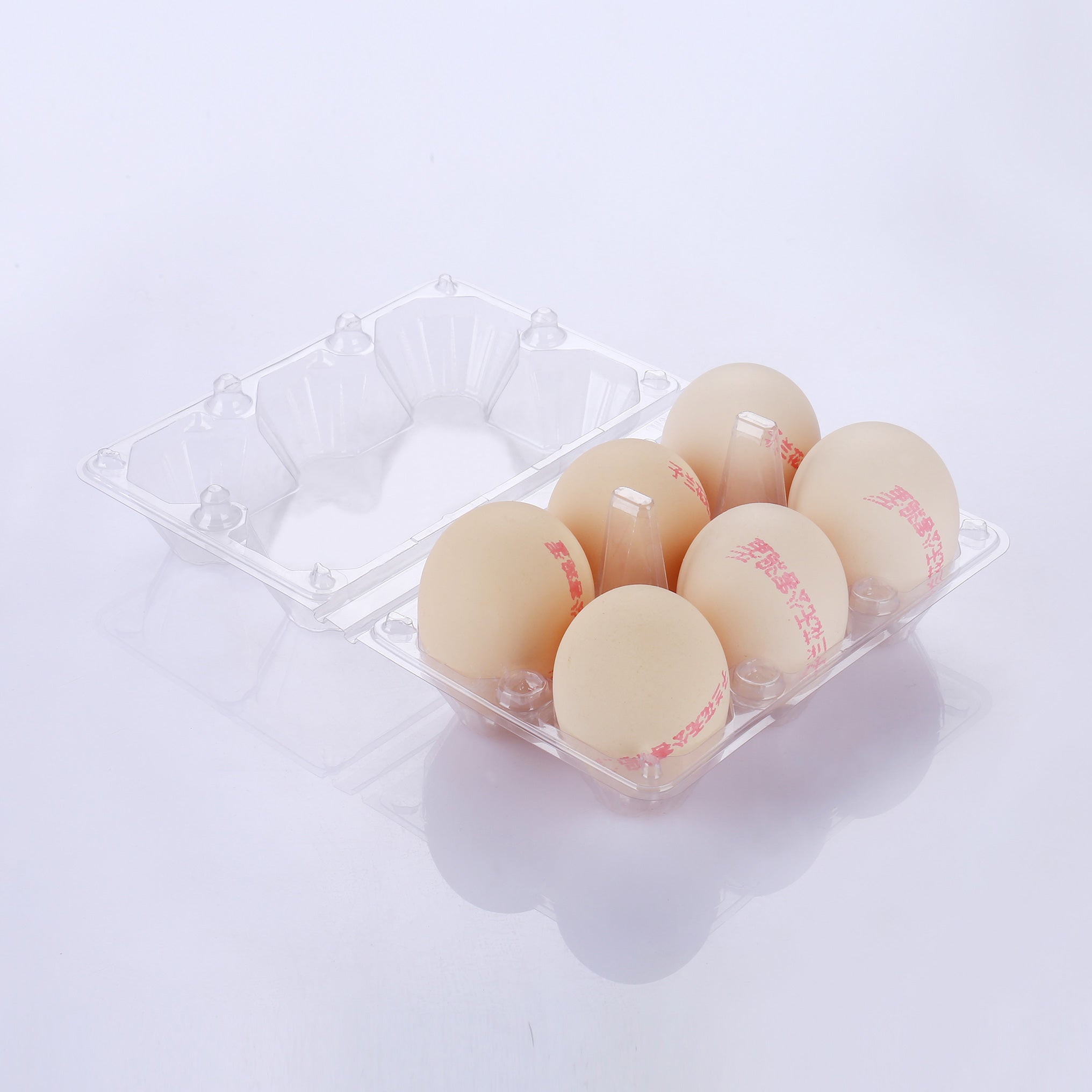 6 plastic egg cartons